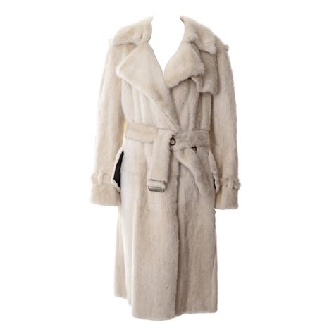 mens white gucci mink coat|Gucci trench coat men's.